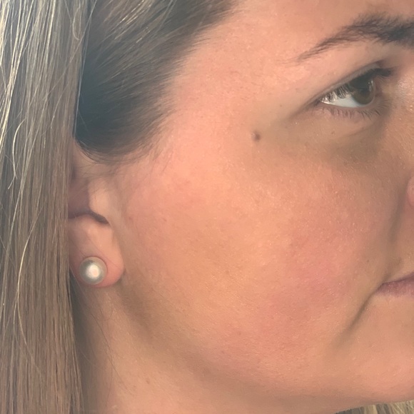 🆕GENUINE PEARL earrings & sterling silver post - Picture 4 of 4